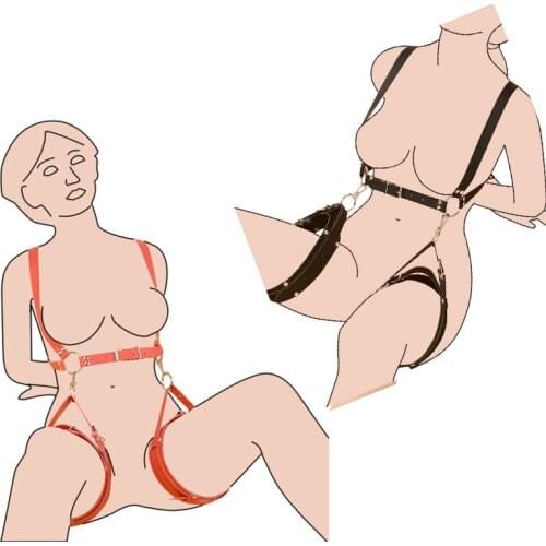 Full Body Leather sex Bondage Restraint Straps,Discipline Belt,Hand Behind Back bondage handcuff Sexy Exotic sex toys for woman