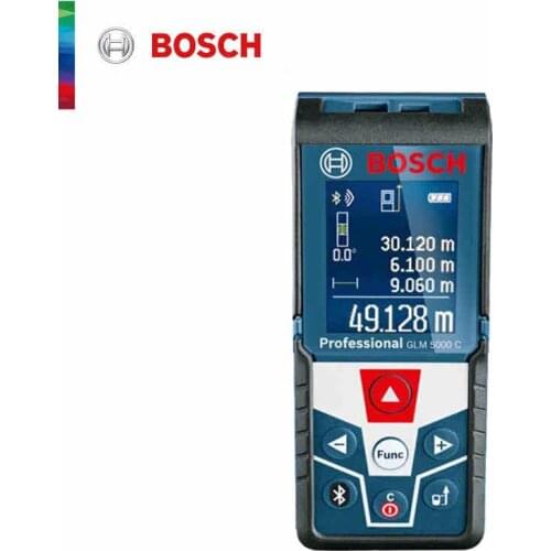 Bosch Laser rangefinder High-accuracy Measurer 50 meters /angle measurement/Color rotating screen/Bluetooth function GLM5000C