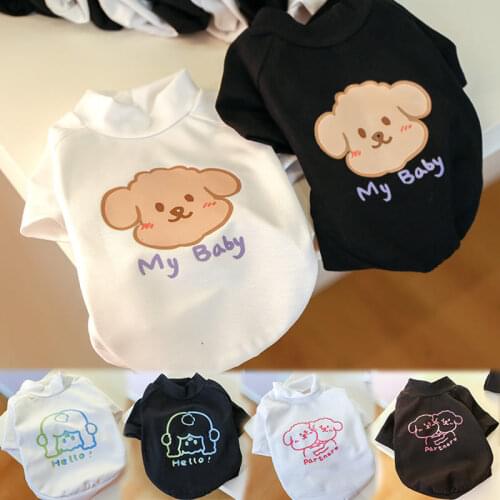 Summer Dog Fluorescence T-shirt Cat Puppy Clothes Yorkshire Pomeranian Maltese Poodle Bichon Corgi Schnauzer Costume Clothing XS