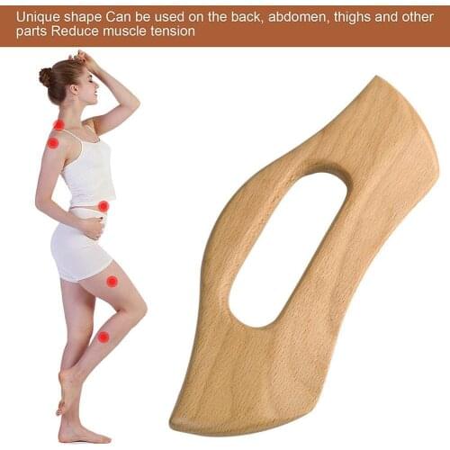 Natural Wooden Massage Scraper Pressure Therapy Massager Care Acupoint Body Tool Massage Health Handle Neck Z6X9