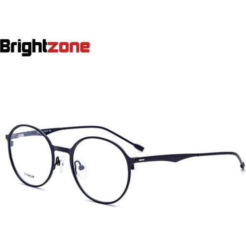 European American Style Titanium Metal Oval Eye Woman Sight Prescription Graduated Glasses Frames For Men Lentes Opticos Hombre