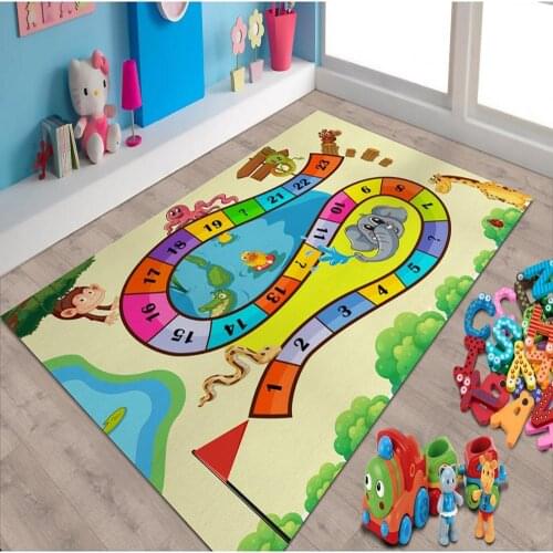 Animal and Numbers Non Slip Floor Carpet, Teens Carpet
