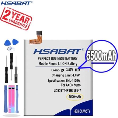 New Arrival [ HSABAT ] 5500mAh LI3939T44P8H756547 Battery for ZTE A2020 A2020N2 Axon 10 Pro Axon 10 Pro 5G A2019 Pro AXON 9 Pro