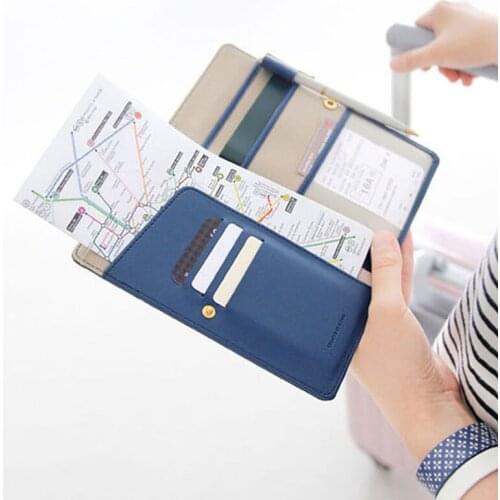 Passport Cover Travel Wallet Document Passport Holder Organizer Cover on The Passport PU Purse Unisex Business Card Holder ID
