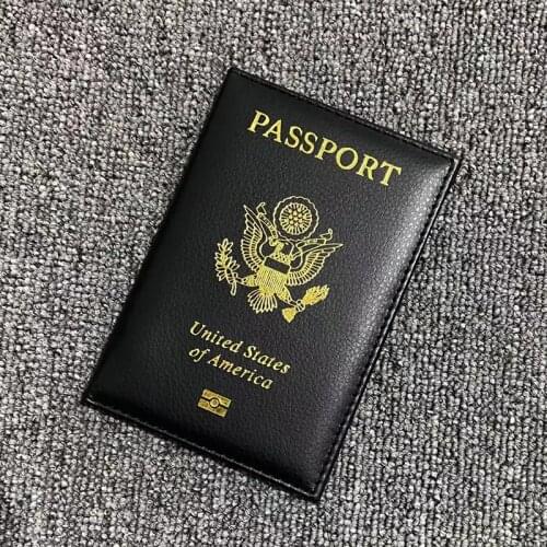 Pu leather USA Passport Cover Women Fashion Soft Leather Passaporte Case Travel wallet Passport Holder Document Organizer