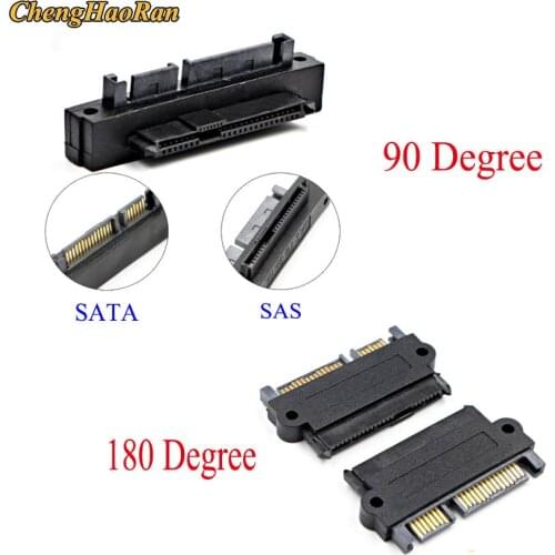 90/180 Degree Right Angled SATA 22Pin 7+15 Male to SFF-8482 SAS 22 Pin Female Extension Convertor Adapter for Hard Disk Dri