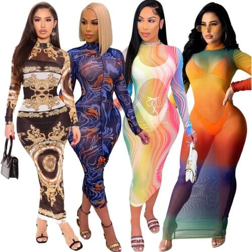 Sexy Womens Mesh Transparent Bikini Blouse Swimsuit Swimsuit Beach Skirt Club Suit New Style