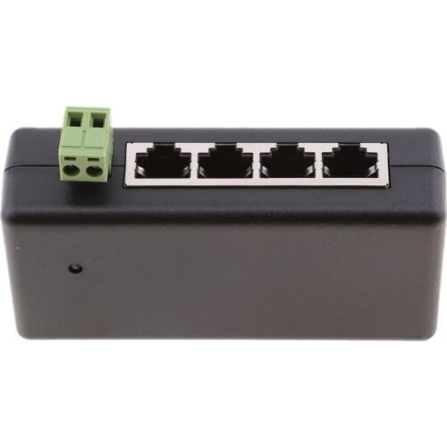 Premium 12-48V 4POE Ports Injector Switch Passive Power Chargers & Adapters Over Ethernet