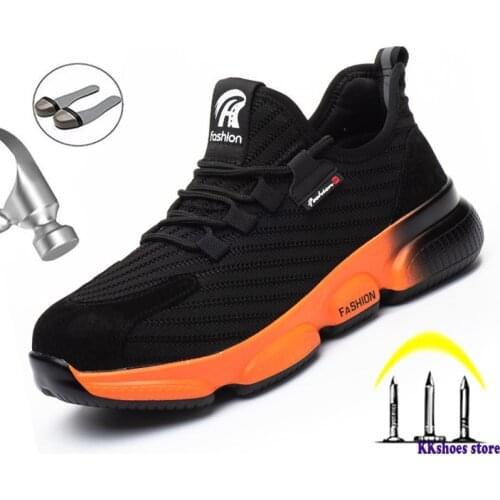 Work Safety Shoes Men Anti-puncture Work Boots Men Indestructible Working Sneakers Male Shoes Adult Steel Toe Shoes Labort Boots