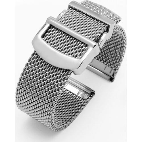 20mm 22mm stainless steel watchband silvery replacement metal strap for IWC PORTUGIESER series watch accessories