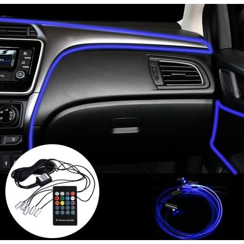 RGB Remote Control App Control Car Interior Light 6 Meter Ambient Lamp Car-styling Fiber Optic Atmosphere Lamps