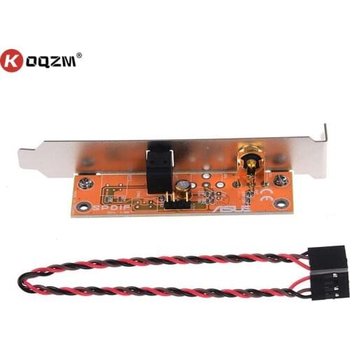 SPDIF Optical And RCA Out Plate Cable Bracket For PC Motherboard Black Cable GND Ground