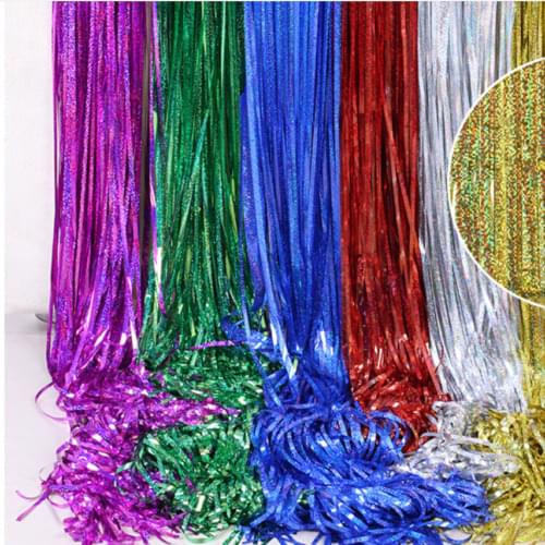 Birthday Wedding Decorations Foil Party Door Curtain Tinsel Shimmer