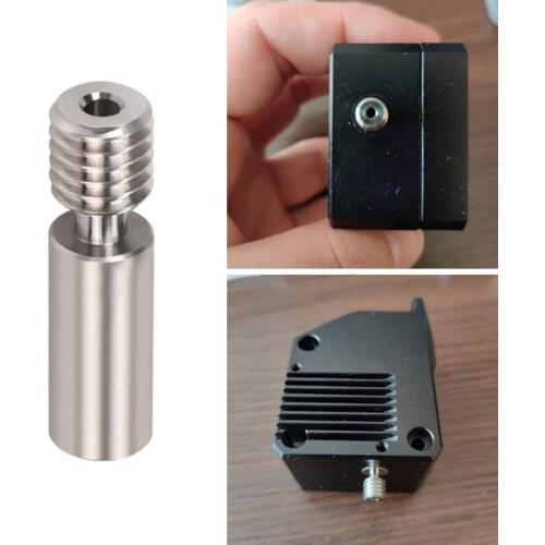 Super Smooth H2 TC4 All-Metal V6 Heat Break Throat Titanium Alloy for 3D Printer Hotend Nozzle Throat 1.75mm