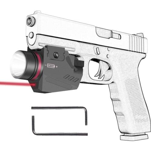 Tactical LED Gun Light Flashlight Red Laser Sight for 20mm Rail Pistol Gun Light Airsoft Light Hunting Shooting Accessory