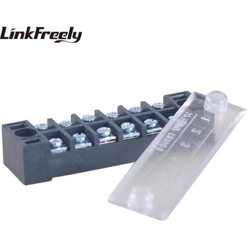 TB1506 10pcs Dual Row Screw Terminal Block Strip 6P 15A /600V Electric Wire Connector Terminal Fast Crimp TB 25A 45A Terminals