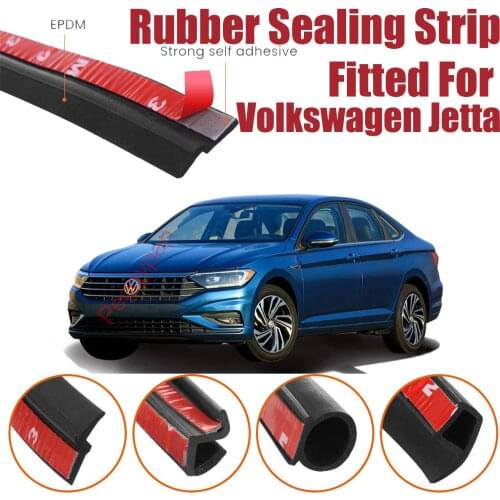 Door Seal Strip Kit Self Adhesive Window Engine Cover Soundproof Rubber Weather Draft Noise Reduction For Volkswagen Jetta