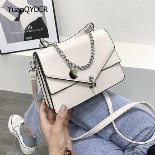 Fashion Chain Design Ladies Shoulder Bag Solid Color Designer New Women Messenger Bags High Quality PU Leather Womens Handbag