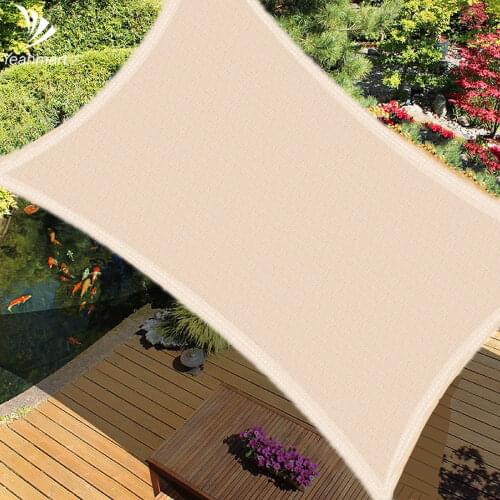 185GSM HDPE Awning Sun Shade Sail Rectangle Canopy Sail 4x3M Camping Garden Pergola Cover Canvas Carport Top Beach Cabana Tent