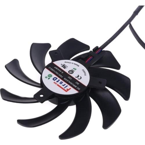 2pcs 85mm 480/470 Graphics 4Pin 0.35A VGA Cooler Fan for XFX R9 390/390X 8G RX48