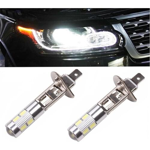 2Pcs H1 12V 5630 6000K DC LED Car Lamp Headlight Lamps Driving Light Bulb Motorcycle Lamp Car Accessory Auto Light Fog
