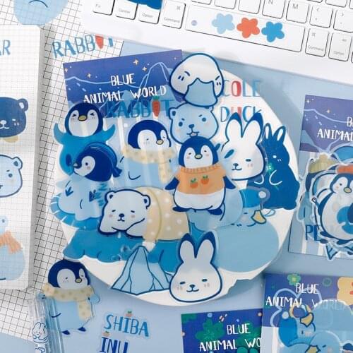 20 pcs/set Cute planet rabbit bear Decorative Stickers Scrapbooking Stick Label Diary Stationery Album Kawaii Party dog sticker