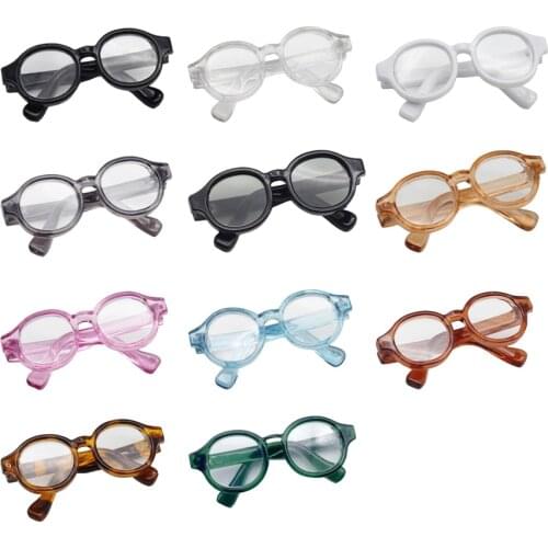 4.5cm Mini Cute Plastic Glasses for 1/6 1/8 1/12 BJD Dolls and Blythe Dolls Toy Glasses Accessories Birthday Gift for Kids