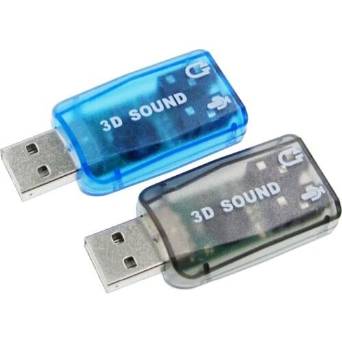 5*CM108 Chipset USB 2.0 To 3D Audio Sound Card Adapter Virtual 5.1 Channel Track Class-B Power Amplifier For Microphone Headset