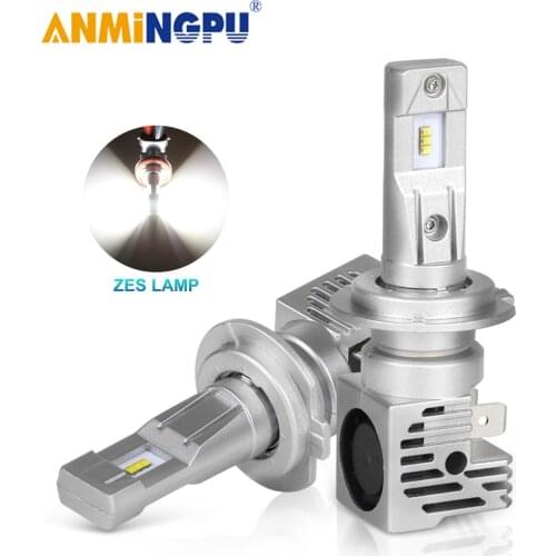ANMINGPU Led H7 Headlight H11 H8 H9 Canbus H4 H1 Led Lamp HB3 9005 HB4 9006 Led Car Headlight Bulbs ZES Chips 12000/LM 50W 12V
