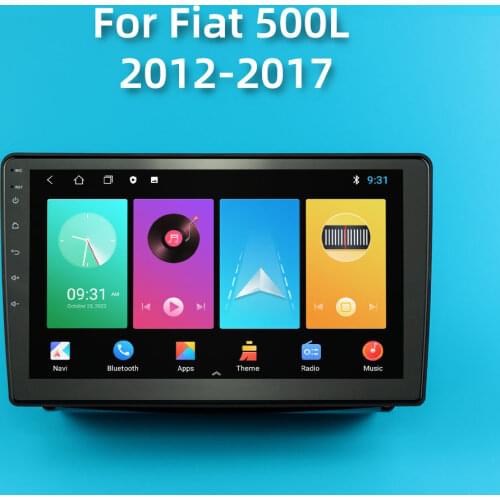For Fiat 500L 2012-2017 9 Inch Screen Android Car Stereo Gps Navigation Radio Bluetooth Car Multimedia Video Player
