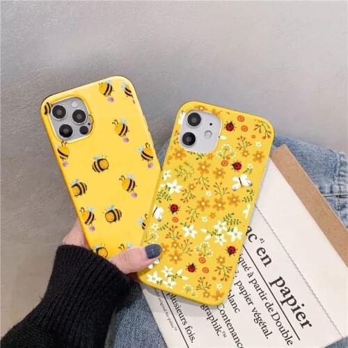 For Xiaomi Redmi Note 10S 8 9 Pro Mi 11 10T A3 9 Lite SE Note 10 Lite Poco X3 NFC K20 K30S 10X(4G) Cute Cartoon Animal Bee Cases