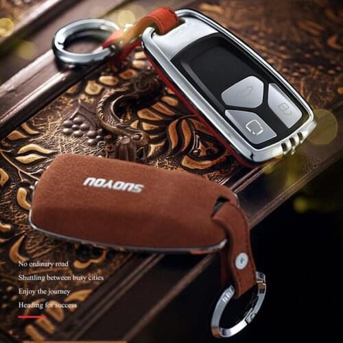 Car Key Cover Case For Audi A5 Q7 S4 S5 A4 B9 Q7 A4L 4m TT TTS RS 8S 2016 2017 2018 Smart Key Case Car key case protection