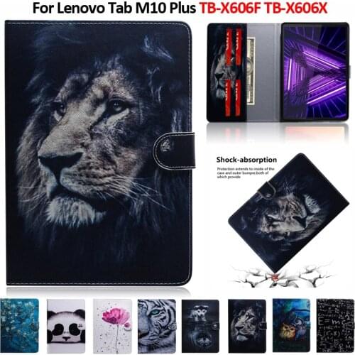 Tiger Lion Wolf Tablet Coque For Lenovo tab m10 fhd plus Case Cover Fundas For Lenovo tab m10 plus tb x606x x606f case 10.3"