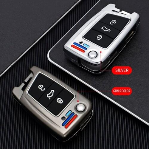 Zinc Alloy Car Key Case For VW for Volkswagen MK7/GTI 7/Golf 7/Golf R Skoda Octavia A7 SEAT Folding Remote Fob Cover Keychain
