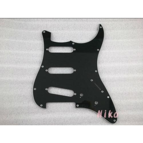 Niko Black 3 PLY Electric Guitar Pickguard For Fender Strat Style Electric Guitar Free Shipping Wholesales