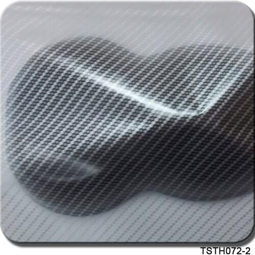 CSTD072-2 1mX50m hydrographics water transfer transparent and silver carbon fiber aqua print film