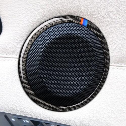 Interior Decoration Door Speaker Stereo Frame Cover Trim For BMW 3 Series 2008-2012 3Series E90 E84 X1 320i 325i Decal Stickers