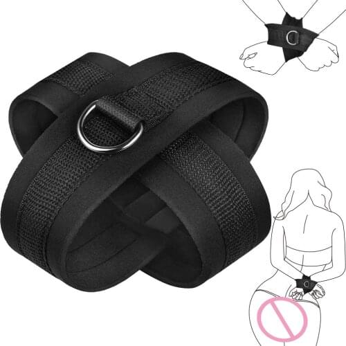 Adult Erotic Bondage Bed Games BDSM Sex Bondage Set Handcuffs Ankle Cuff Restraints Sex Toys For Women Couples Sex Products