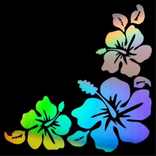 Hibiscus Flowers Car Laptop Window Door Bumper Wall Truck Vinyl Decal Sticker Motorcycle