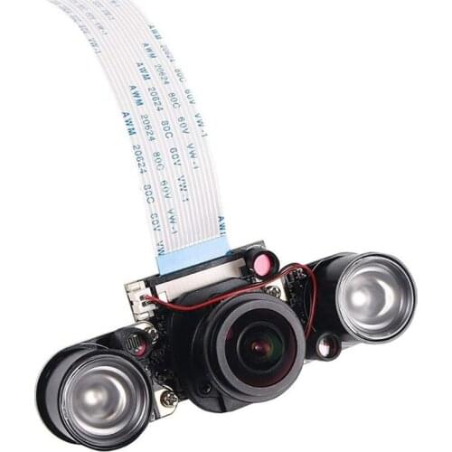 Infrared Night 5Mp Raspberry Pi Camera Module with 175 Degree Wide Angle Fisheyes Lens for Raspberry Pi 4 /3 B+/3 B