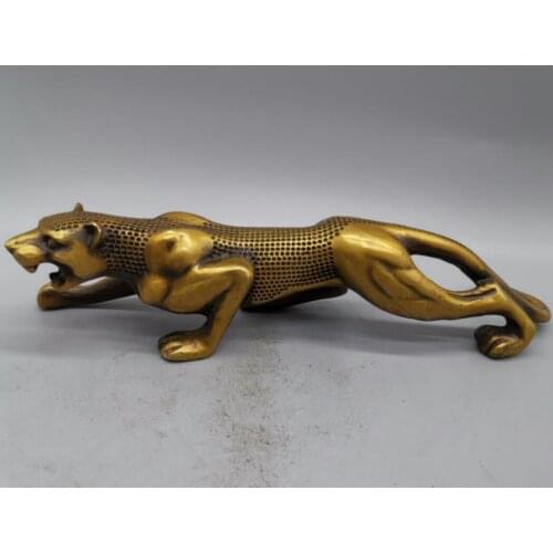 China brass leopard crafts statue