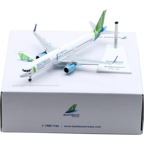 1:200 Alloy Collectible Plane JC Wings XX2296 Bambus Airways Airbus A321NEO Diecast Aircraft Jet Model Reg#VN-A588 With Stand