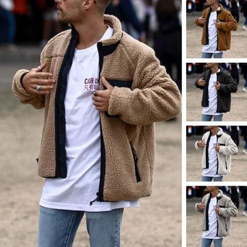 Spring Mens Polar Fleece Thick Warm Jacket Premium Loose Fashion Street Style Jacket Cardigan Mens Clothing Jacket