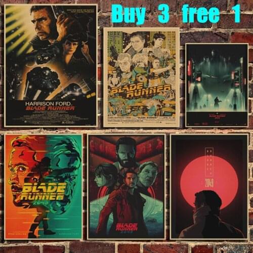 Blade Killer 2049 American Movie Retro Kraft Paper Poster Bar Office Coffee Shop Home Art Wall Sticker Decoration