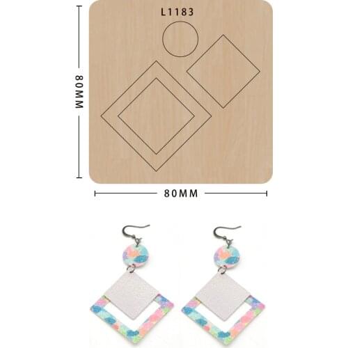 Metal Cutting Dies New Layered Slimline Die Suprise Creation Earrings Decoration Square Hollow Suitable For Big Shot Machines