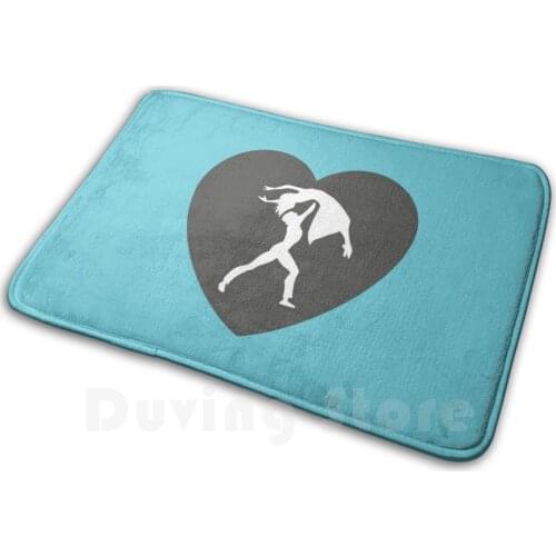 Heart Logo Char - Mar Dance Soft Non-Slip Mat Rug Carpet Cushion Dance Dancer Girls Socks Sock Teal Grey Tap Jazz Ballet