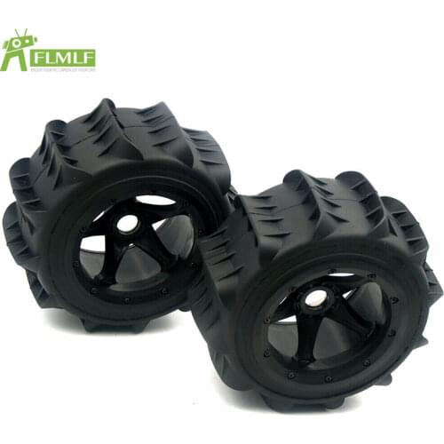Sand Paddles Desert Wheels Tires Assembly Set Front and Rear Same Tyre for 1/5 HPI ROFUN ROVAN KM BAJA 5B 5T 5SC SS Toys PARTS