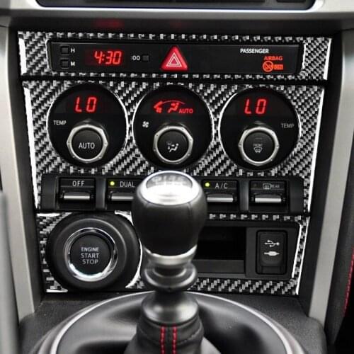 Fit For Subaru BRZ Toyota 86 GT86 17-19 Carbon Fiber Interior Central Control Panel Cover Kit Frame Decal Car Accessories
