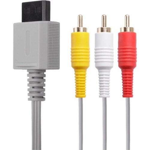 Portable 1.8m Component Cable HDTV Audio Video AV 3RCA Gold-plated Cable For Console Main 480p Game Cable