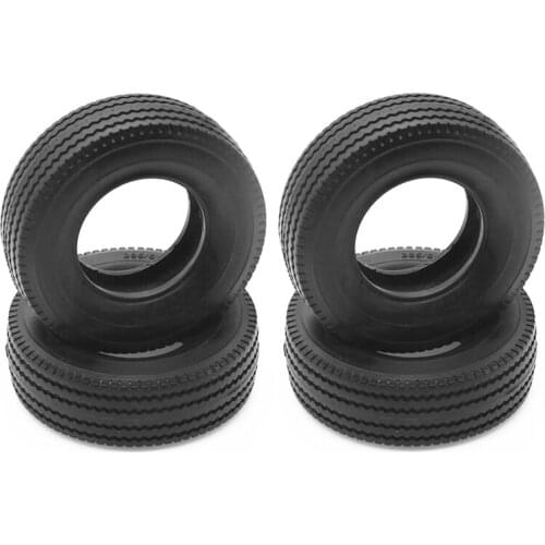 4Pcs Rubber Tire Tyre 28mm Width for 1/14 Tamiya RC Truck Tipper Man Scania Actros R620 R470 Trailer Parts